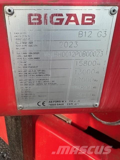 Bigab B12 VÄXLARVAGN Drugi priključki za nakladanje in kopanje