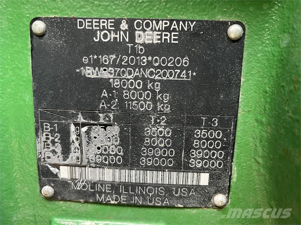 John Deere 8R 370 Traktorji