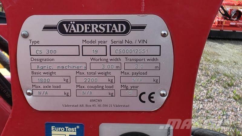 Väderstad Cultus 300 Ostali priključki in naprave za pripravo tal