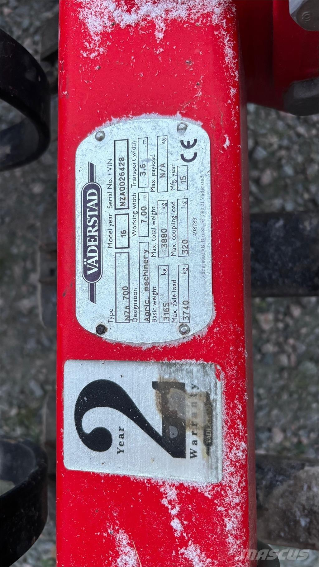 Väderstad NZA 800 HARV Brane