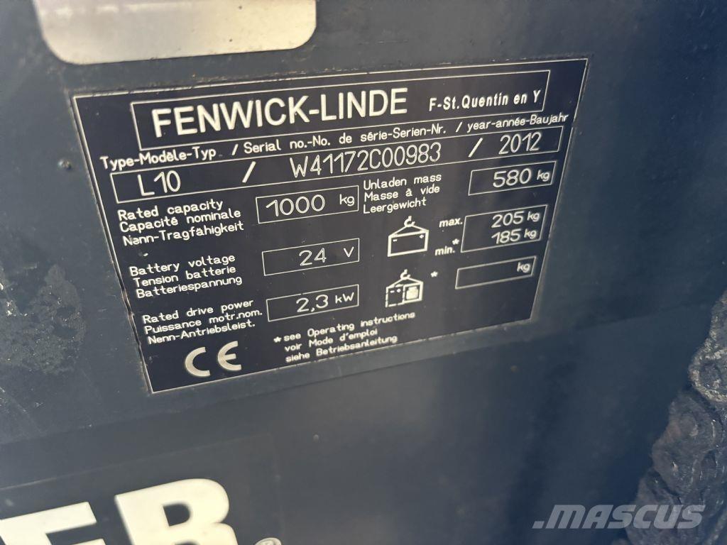 Linde L10 Ročni električni viličar