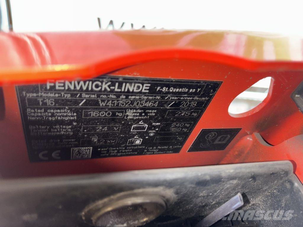 Linde T16 Električni nizko dvižni viličar