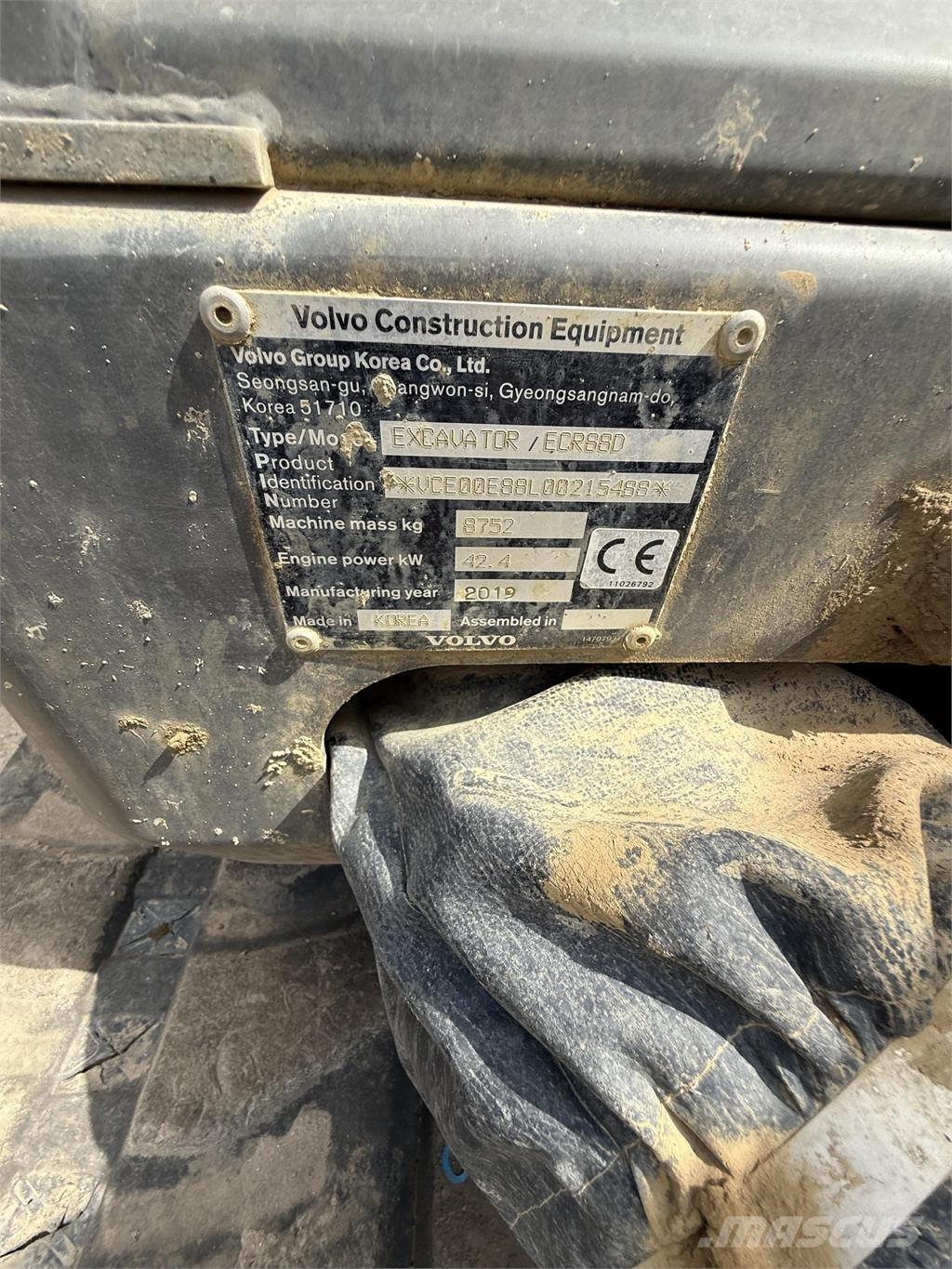 Volvo ECR88D Bagri goseničarji