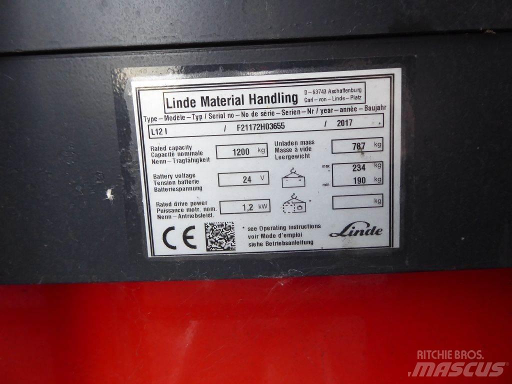 Linde L12L Ročni električni viličar