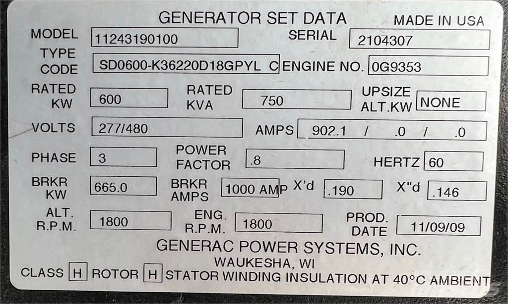 Generac SD600 Dizelski agregati
