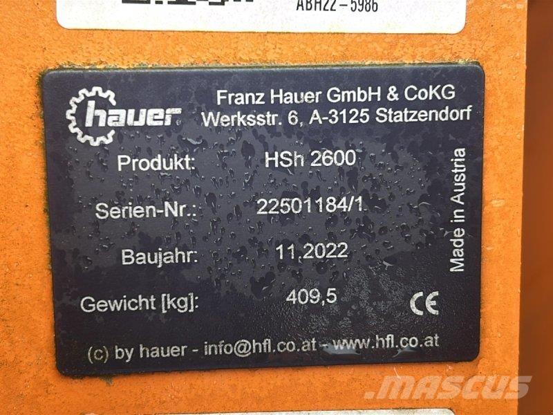 Hauer HSh 2600 Snežne deske in plugi