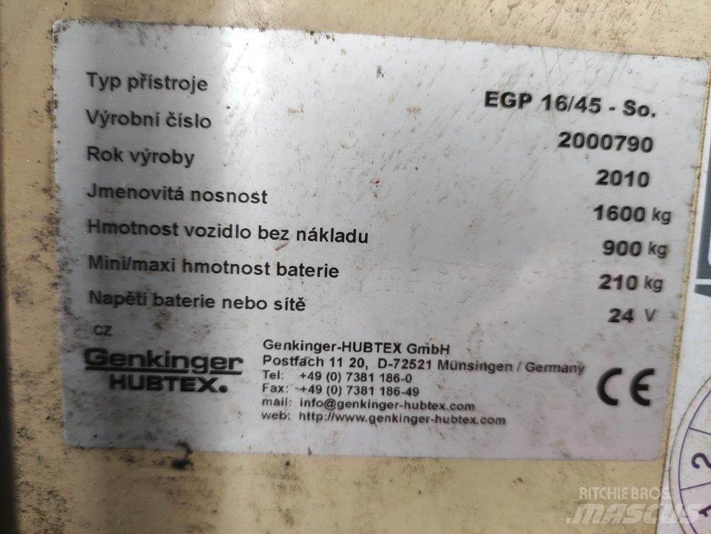 Hubtex EGP16/45-So Ročni električni viličar