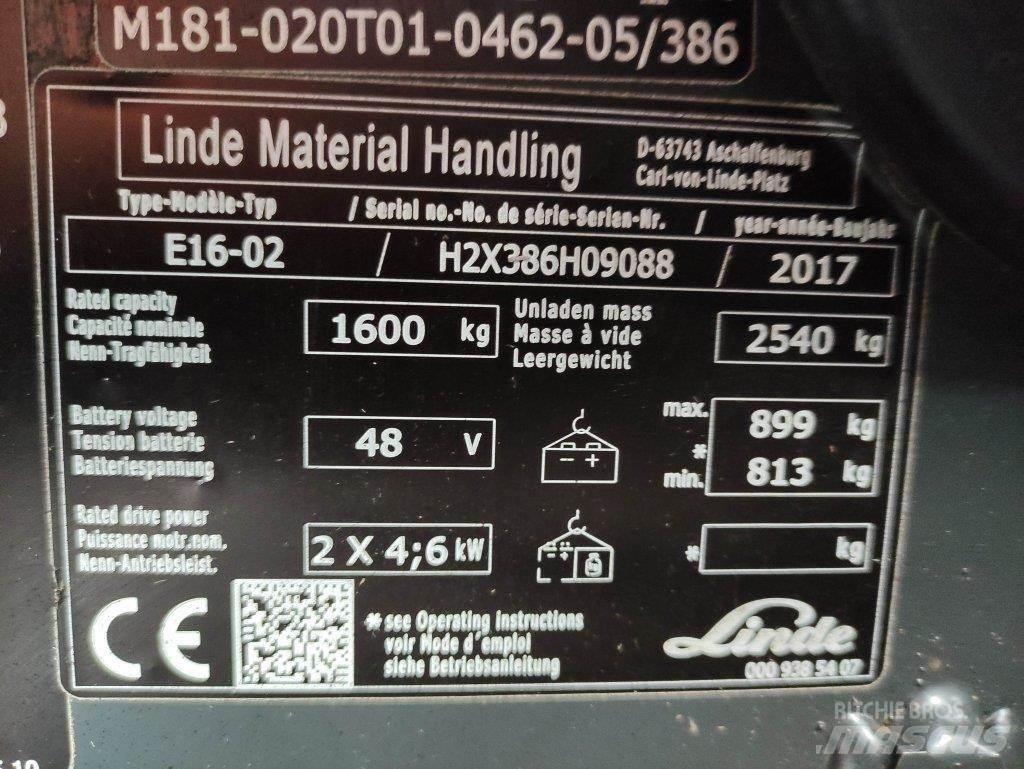 Linde E16-02-386 Električni viličarji
