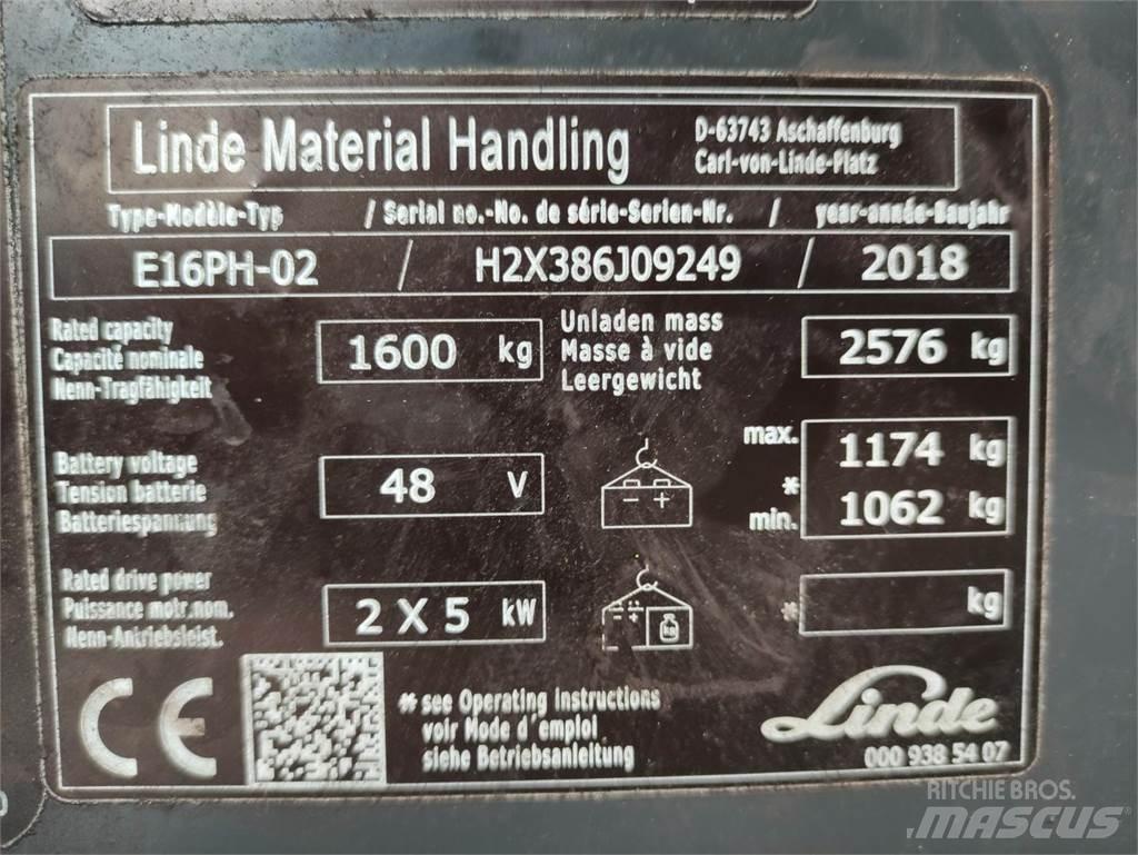 Linde E16PH-02-386-EVO Električni viličarji