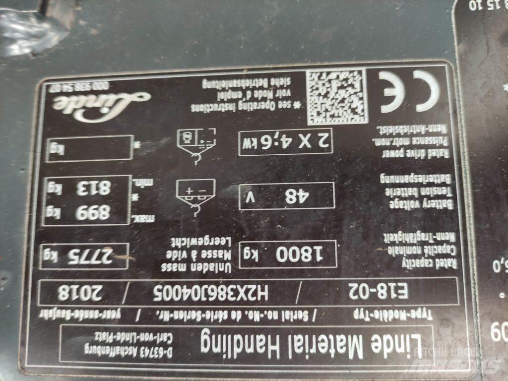 Linde E18-02-386 EVO Električni viličarji