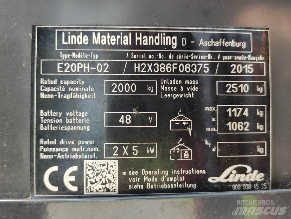 Linde E20-PH-02 Električni viličarji