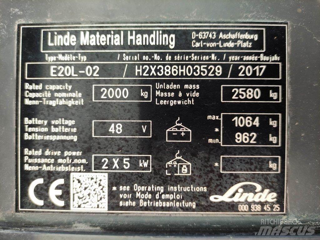 Linde E20L-02-386 Električni viličarji