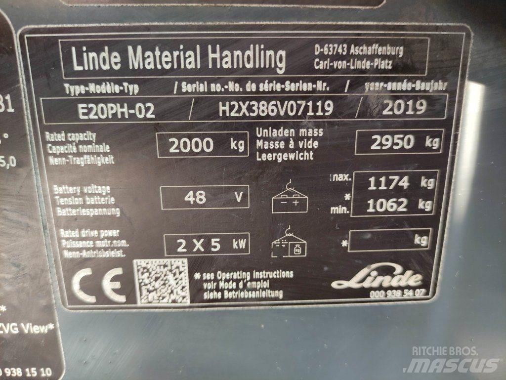 Linde E20PH-02-386 EVO Električni viličarji