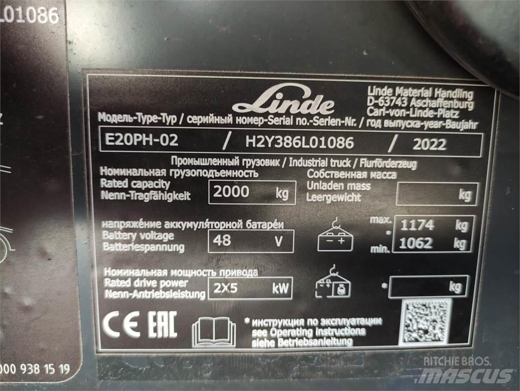 Linde E20PH-02-386-EVO Električni viličarji