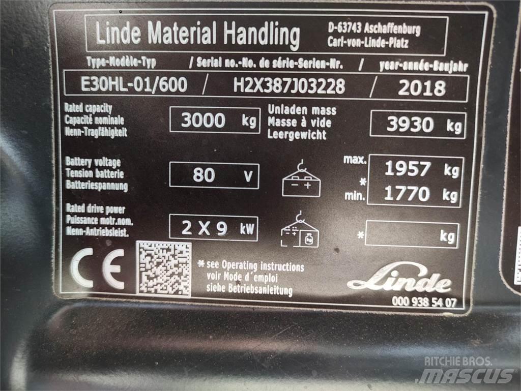 Linde E30HL-01/600-387 Električni viličarji