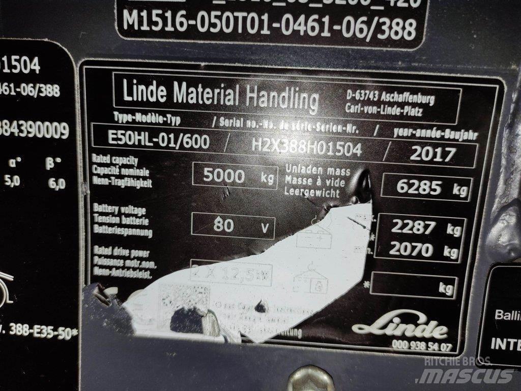 Linde E50HL-01/600-388 Električni viličarji