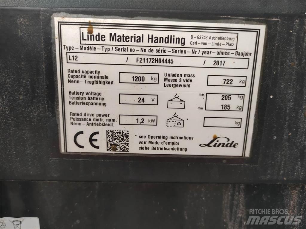 Linde L12 Ročni električni viličar