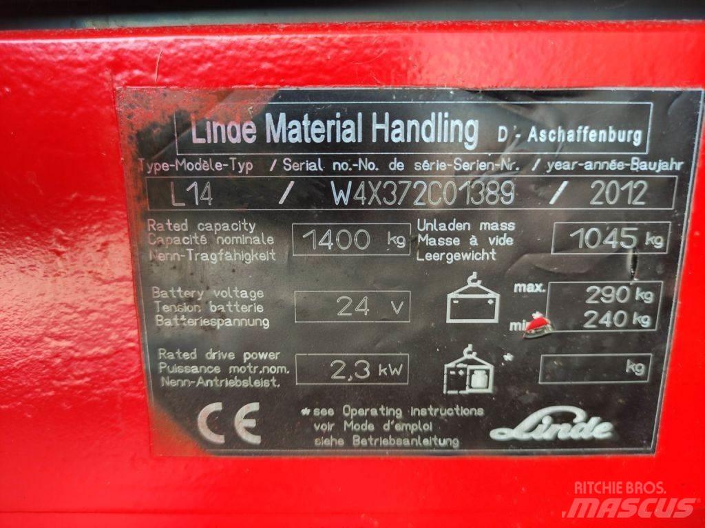 Linde L14-372 Ročni električni viličar