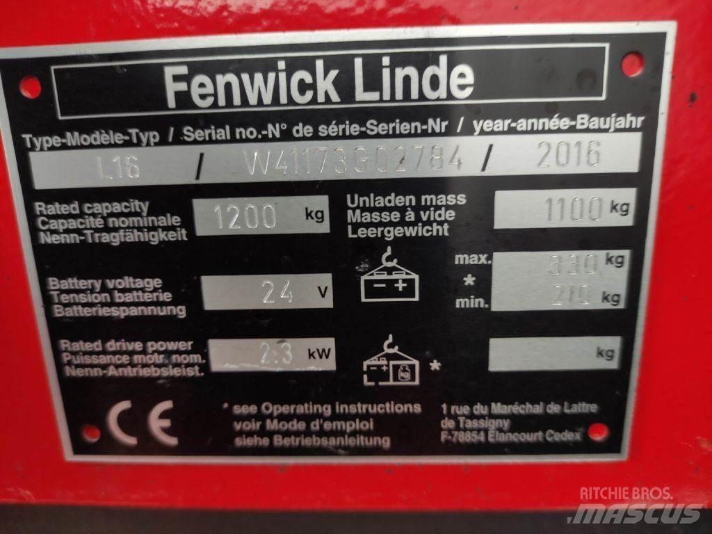 Linde L16-1173 Ročni električni viličar