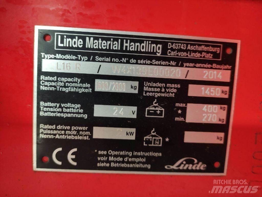 Linde L16R Električni viličarji