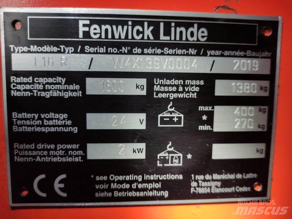 Linde L16R Ročni električni viličar