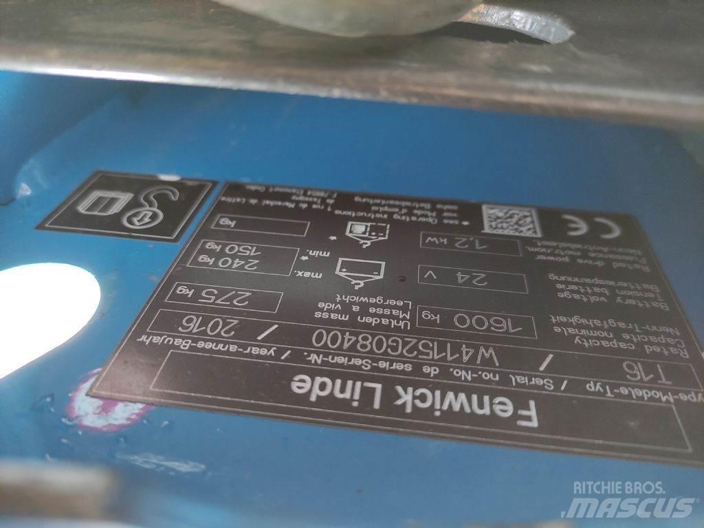 Linde T16 Električni nizko dvižni viličar