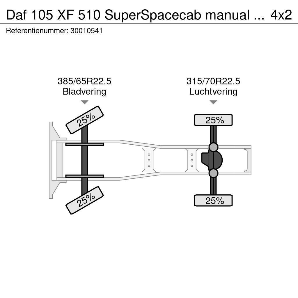 DAF 105 XF 510 SuperSpacecab manual intarder Vlačilci