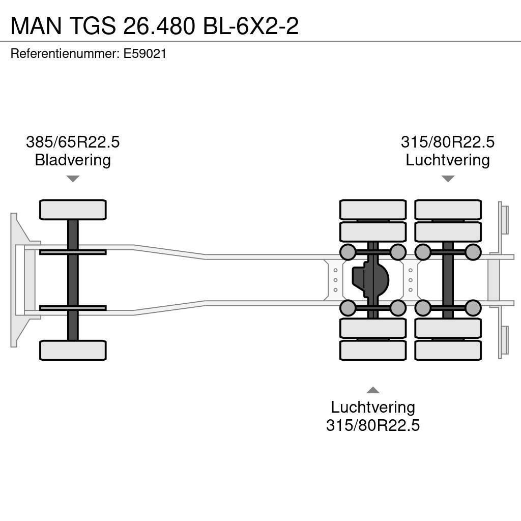 MAN TGS 26.480 BL-6X2-2 Kontejnerski tovornjaki