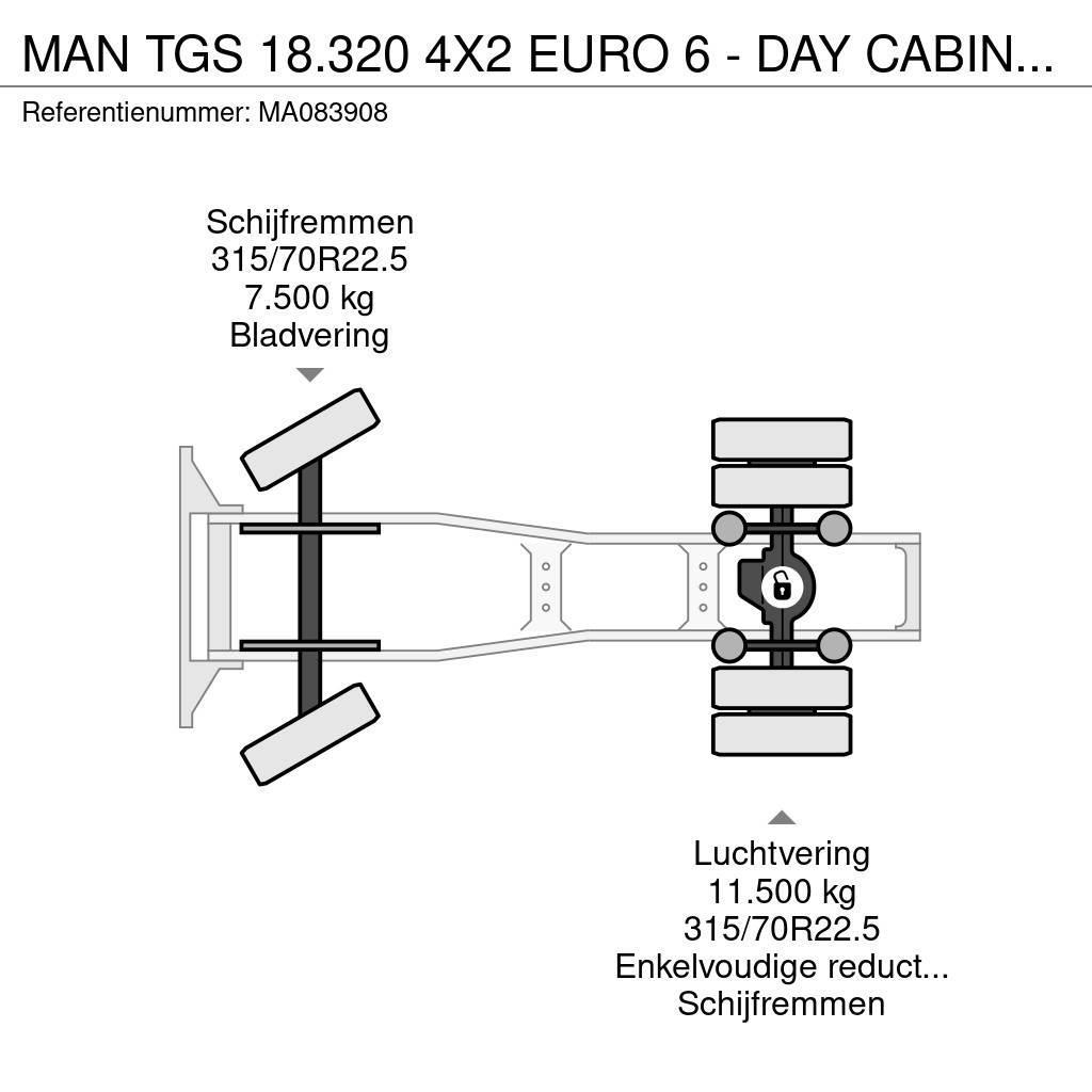 MAN TGS 18.320 4X2 EURO 6 - DAY CABINE - 425.609 KM Vlačilci