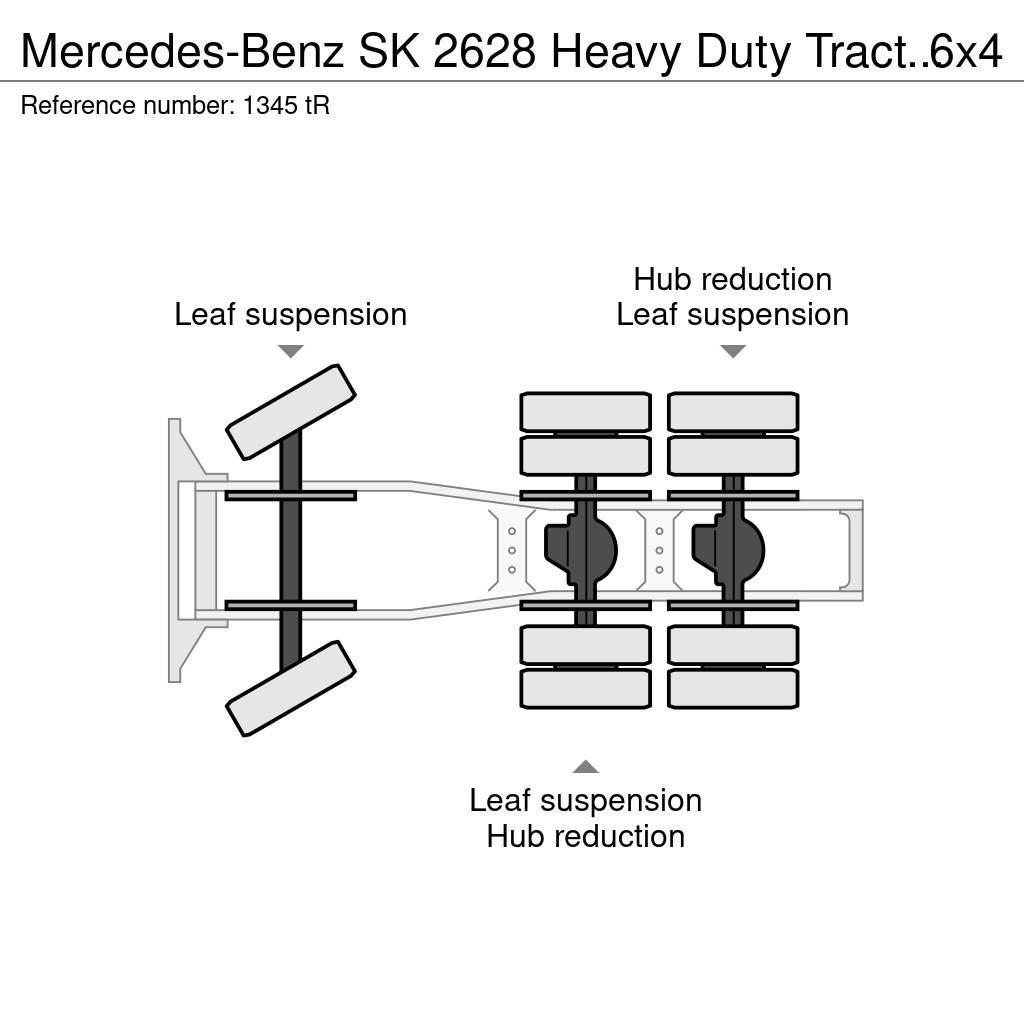 Mercedes-Benz SK 2628 Heavy Duty Tractor 6x4 V8 ZF Big Axle Good Vlačilci