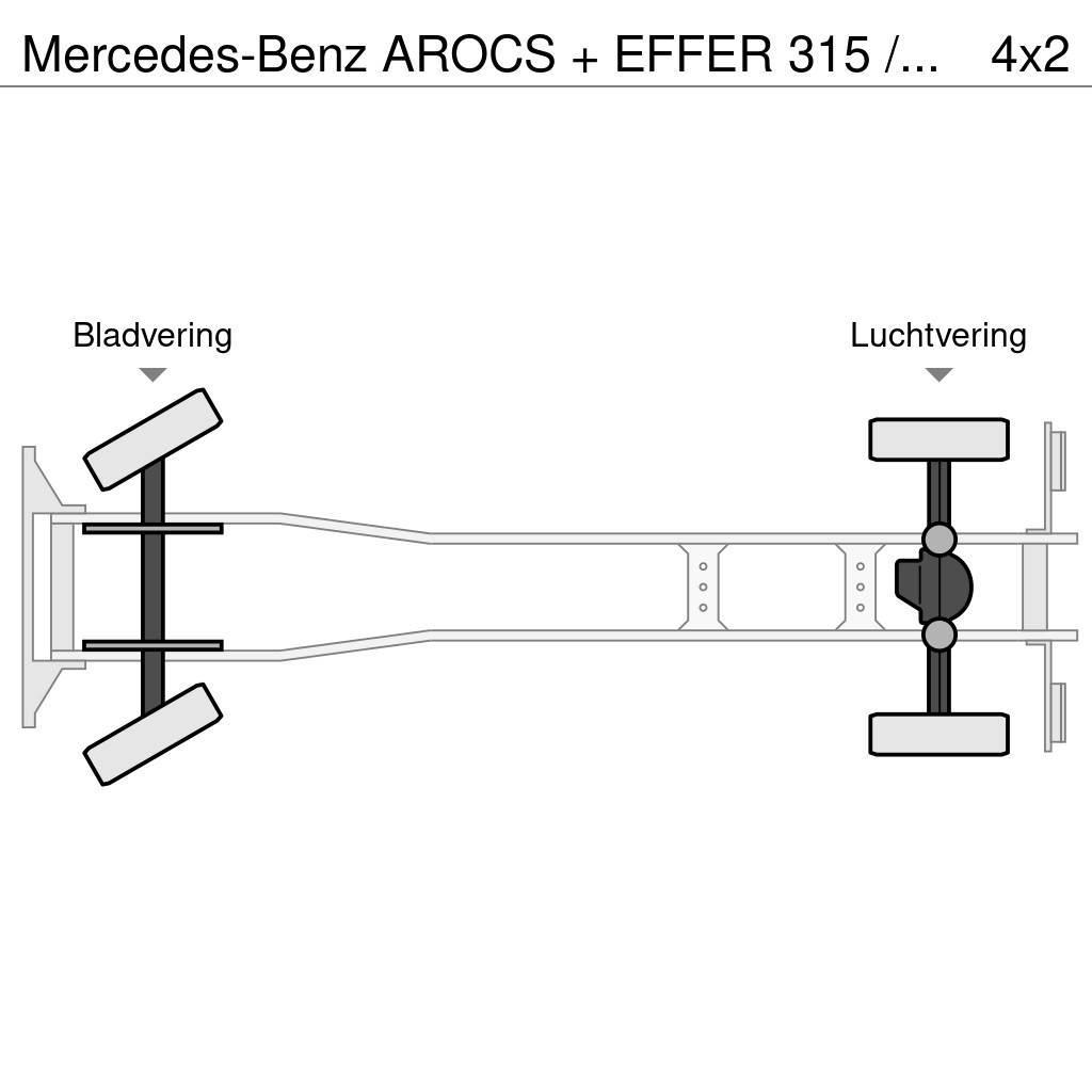 Mercedes-Benz AROCS + EFFER 315 / 6S + FLY JIB 4S / LIER / WINCH Rabljeni žerjavi za vsak teren