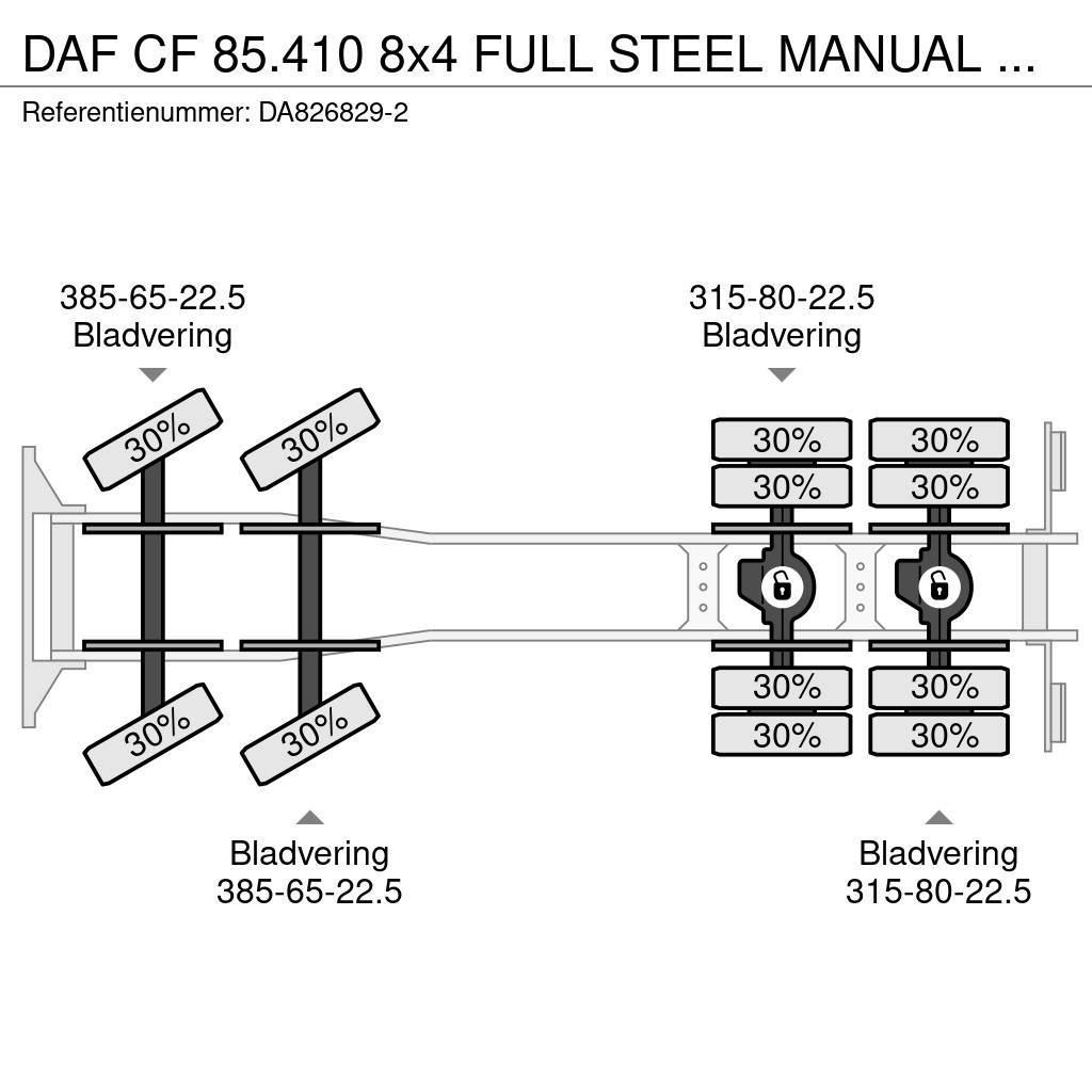 DAF CF 85.410 8x4 FULL STEEL MANUAL GEARBOX Kiper tovornjaki