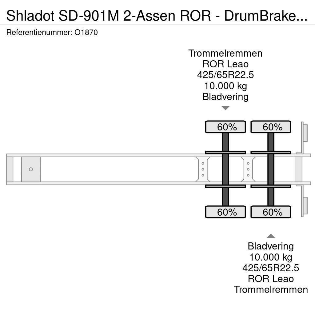  SHLADOT SD-901M 2-Assen ROR - DrumBrakes - SteelSu Kontejnerske polprikolice