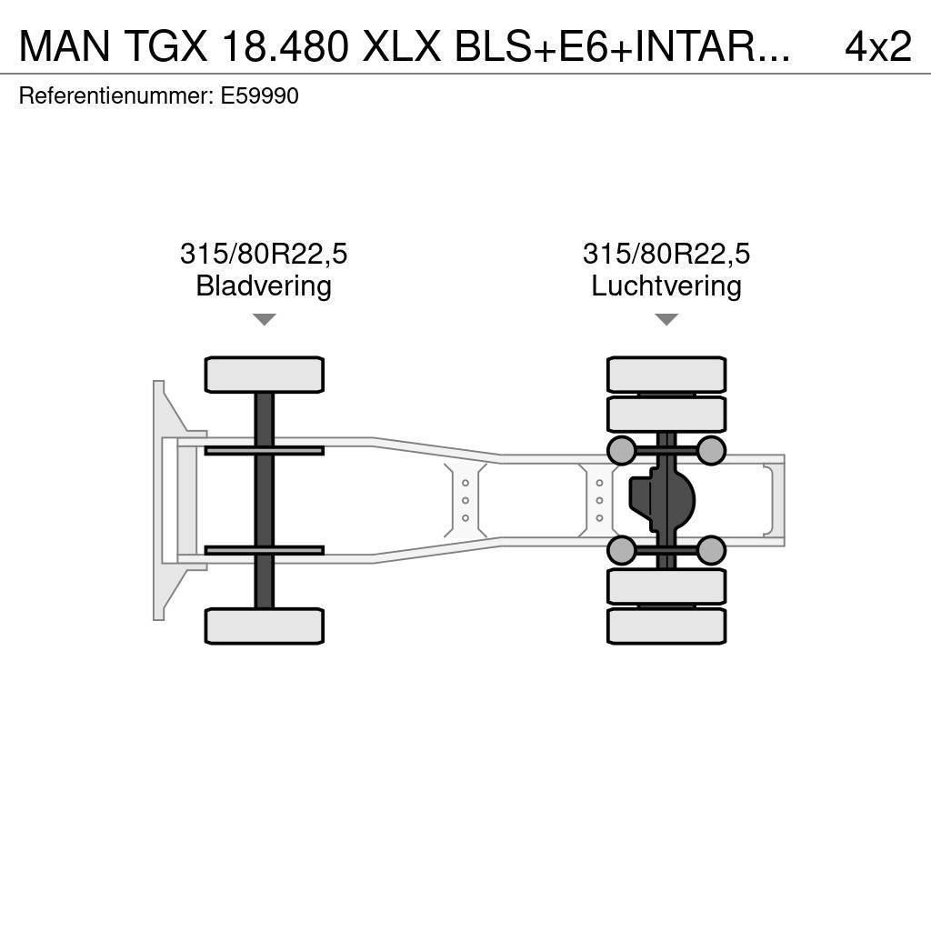 MAN TGX 18.480 XLX BLS+E6+INTARDER Vlačilci