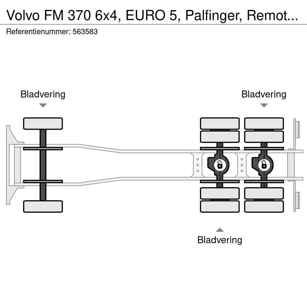Volvo FM 370 6x4, EURO 5, Palfinger, Remote, Steel suspe Tovornjaki s kesonom/platojem