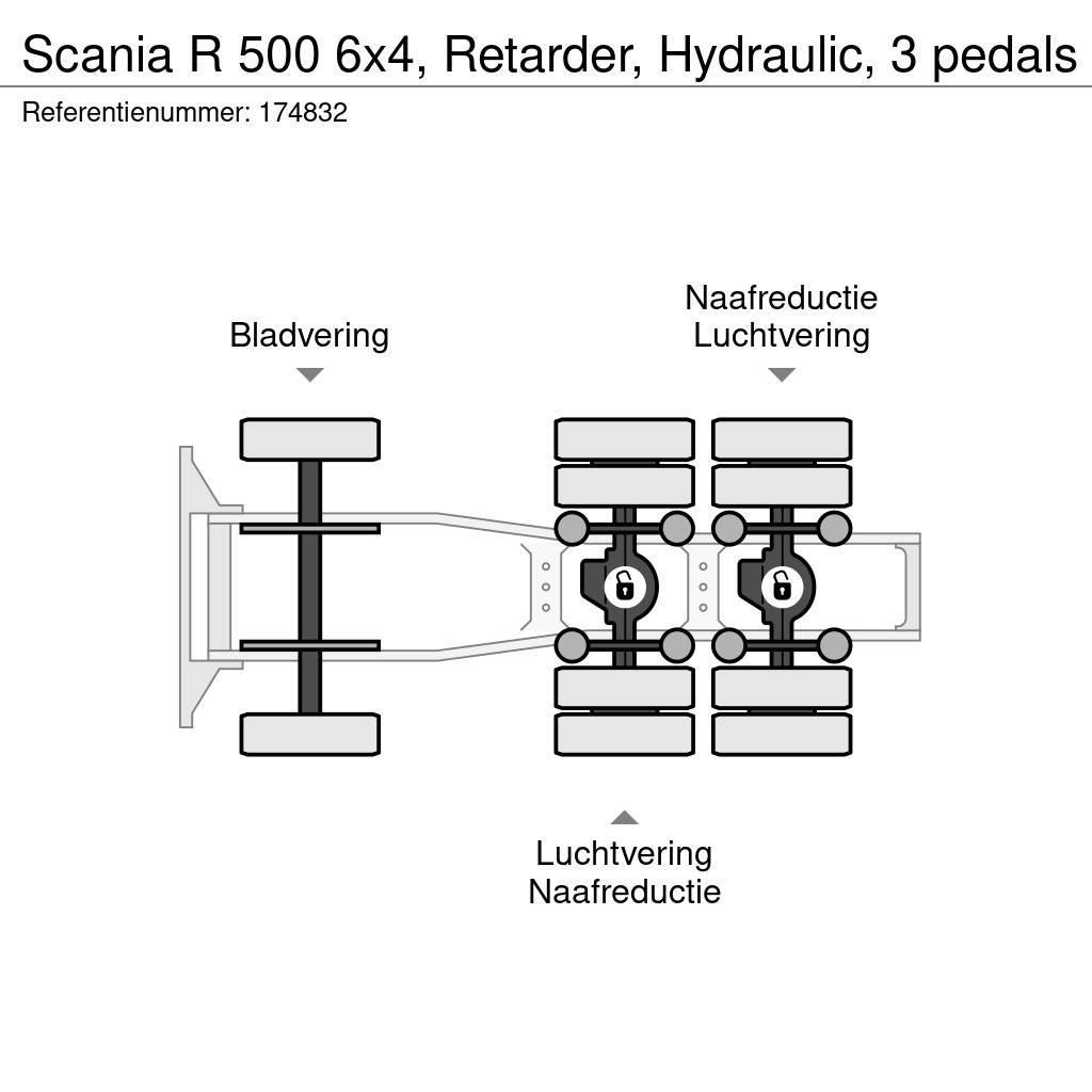 Scania R 500 6x4, Retarder, Hydraulic, 3 pedals Vlačilci