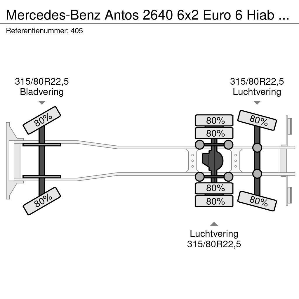 Mercedes-Benz Antos 2640 6x2 Euro 6 Hiab 166K Hipro 2 x Hydr. Ro Rabljeni žerjavi za vsak teren