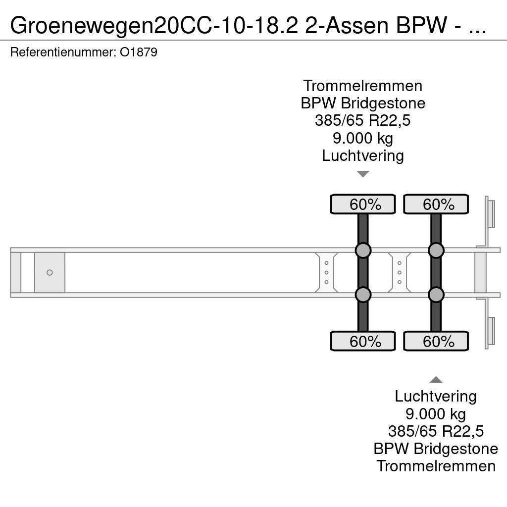 Groenewegen 20CC-10-18.2 2-Assen BPW - DrumBrakes - Air Suspen Kontejnerske polprikolice
