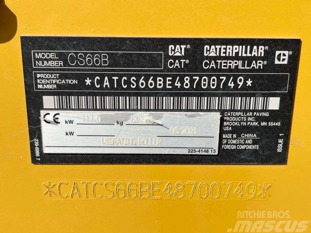 CAT CS66B - Low Hours / CE Certified - Airco Enojni valjarji
