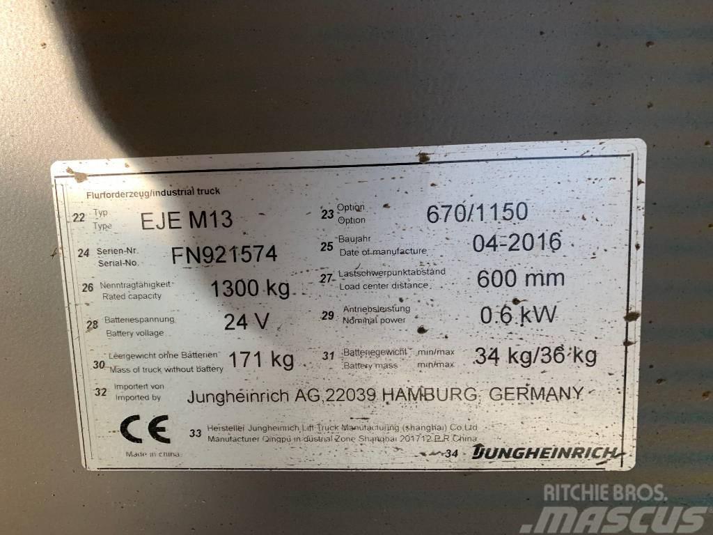 Jungheinrich EJE M13 Električni nizko dvižni viličar