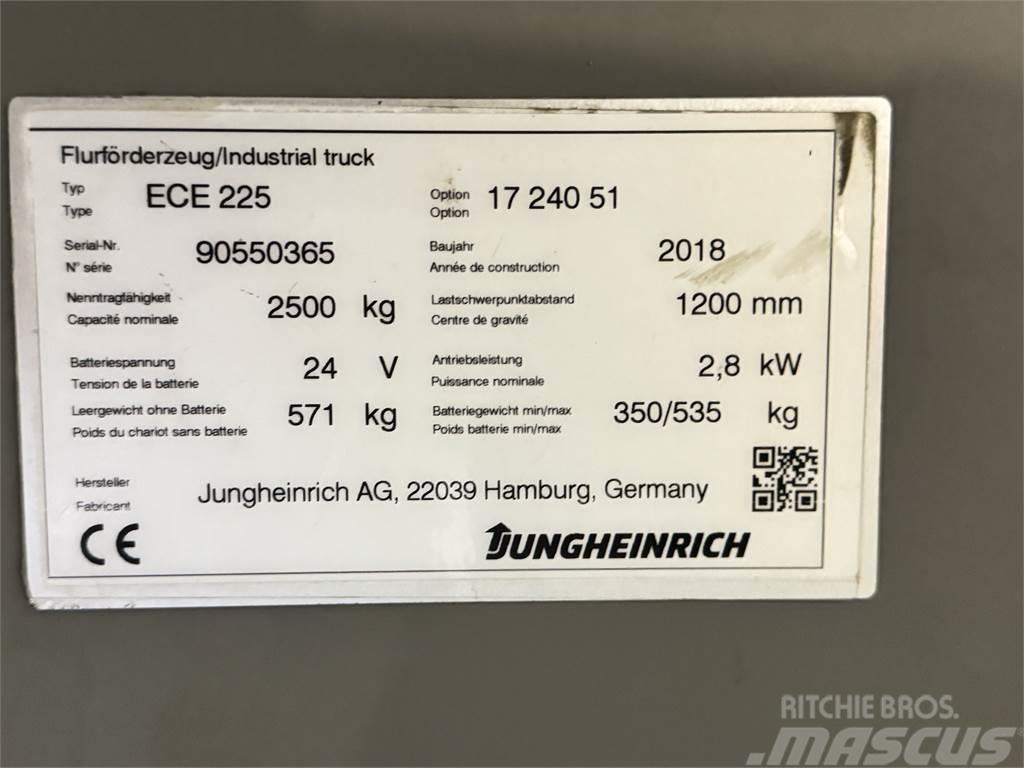 Jungheinrich ECE 225 XL - BJ. 2018 - 4.389 STD. SONDERPREIS Mini bagri <7t