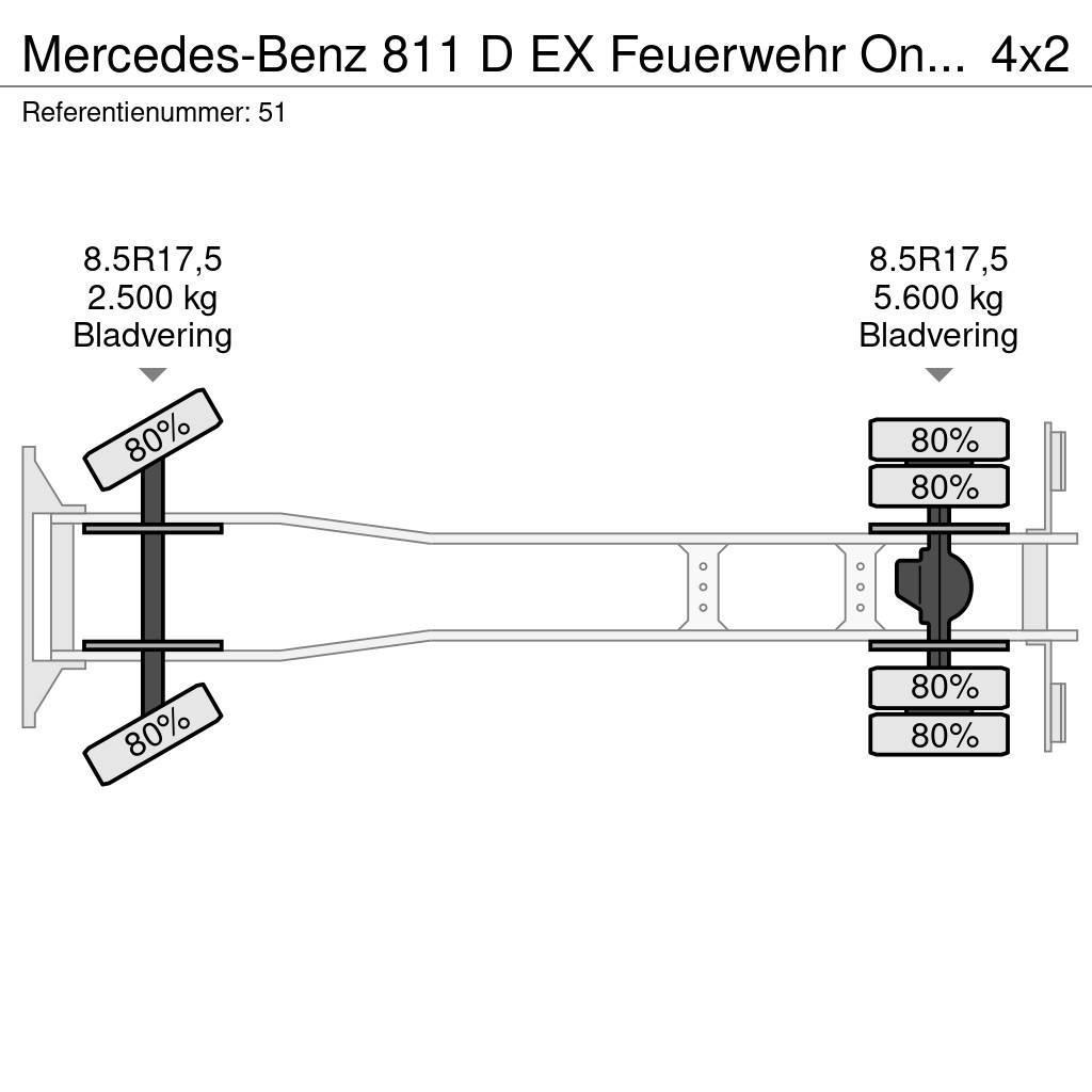 Mercedes-Benz 811 D EX Feuerwehr Only 13.000 KM Like New! Tovornjaki-šasije