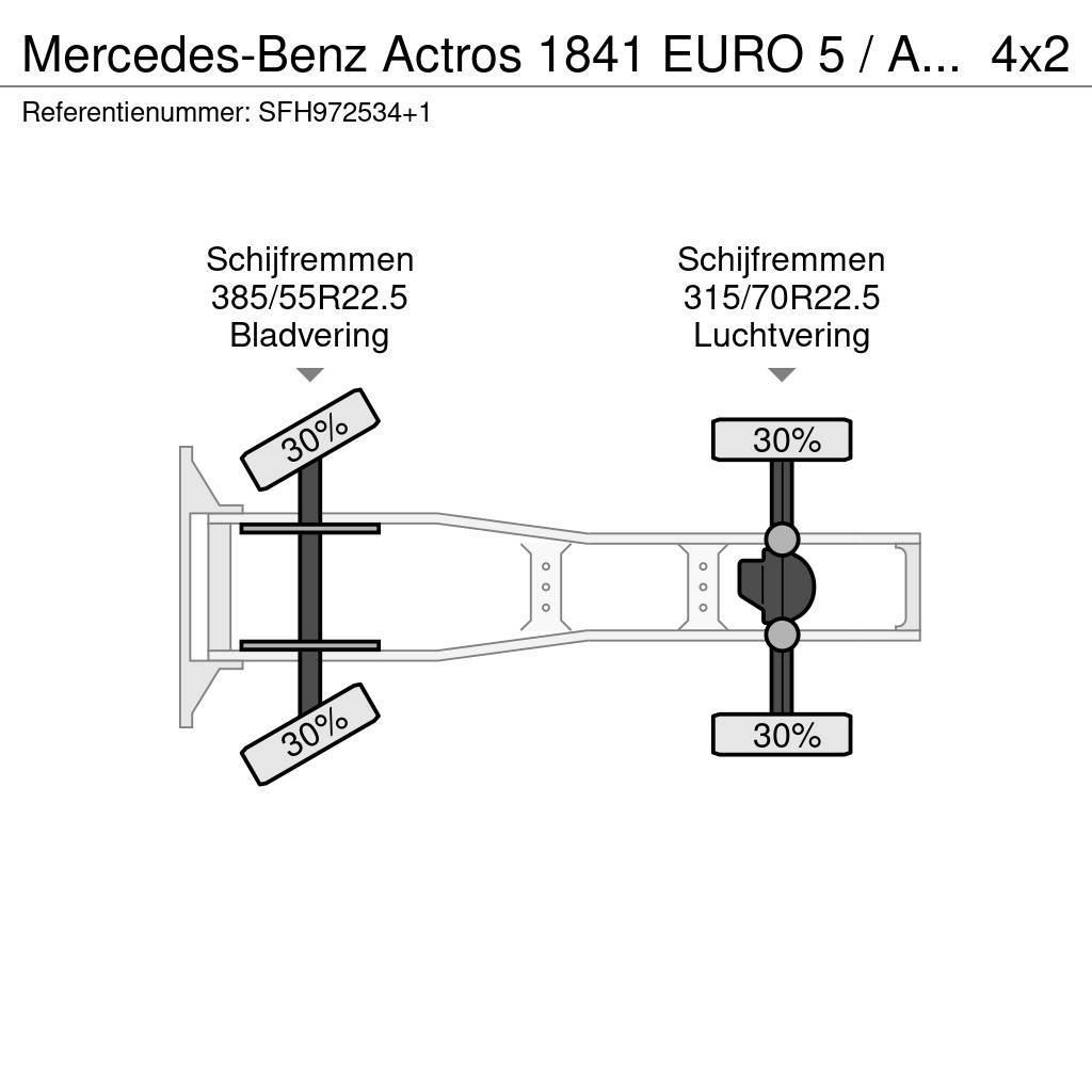 Mercedes-Benz Actros 1841 EURO 5 / AIRCO / RETARDER Vlačilci