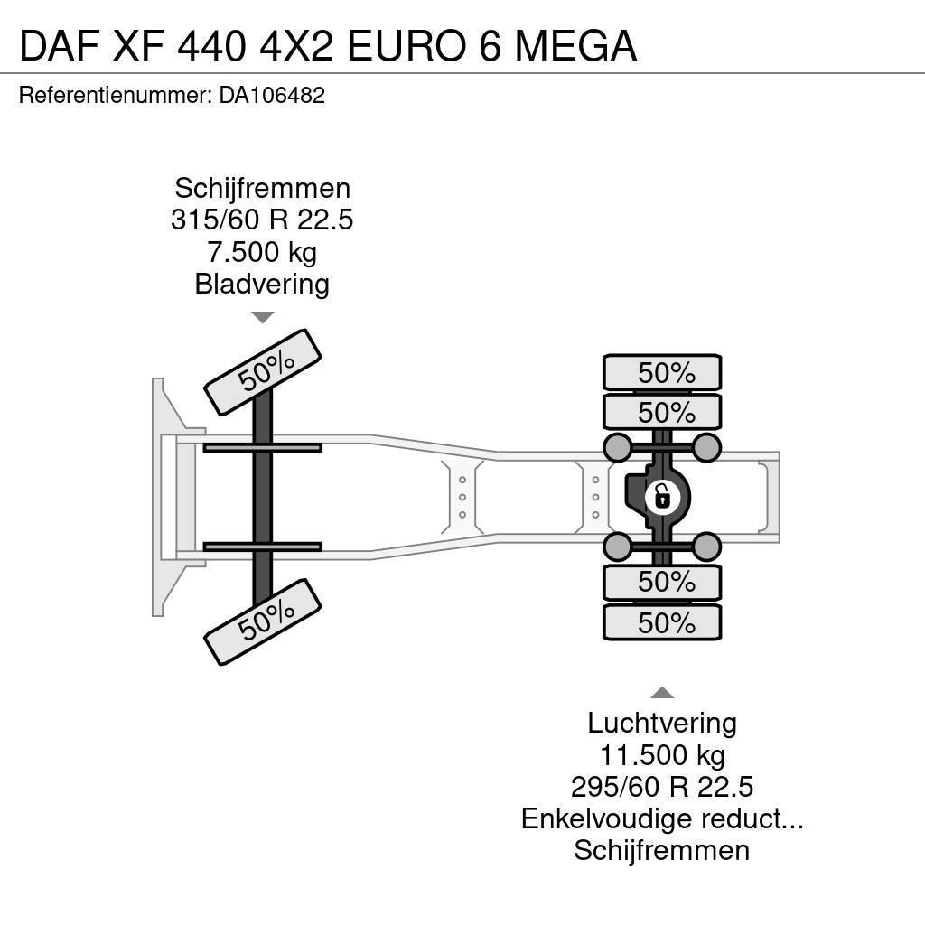 DAF XF 440 4X2 EURO 6 MEGA Vlačilci