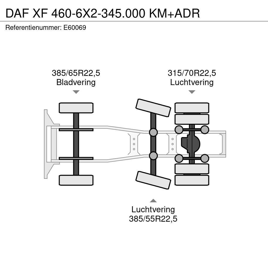 DAF XF 460-6X2-345.000 KM+ADR Vlačilci