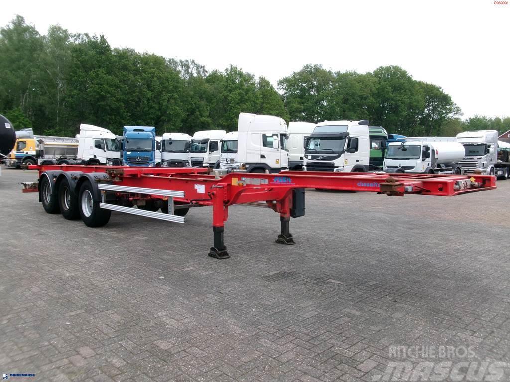 Asca 3-axle container trailer 20, 40, 45 ft Kontejnerske polprikolice