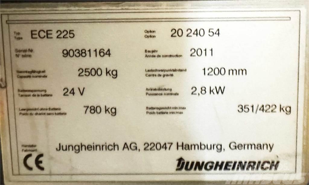 Jungheinrich ECE 225 - 2.400 MM GABELN - 2 EUROPALETTEN Mini bagri <7t