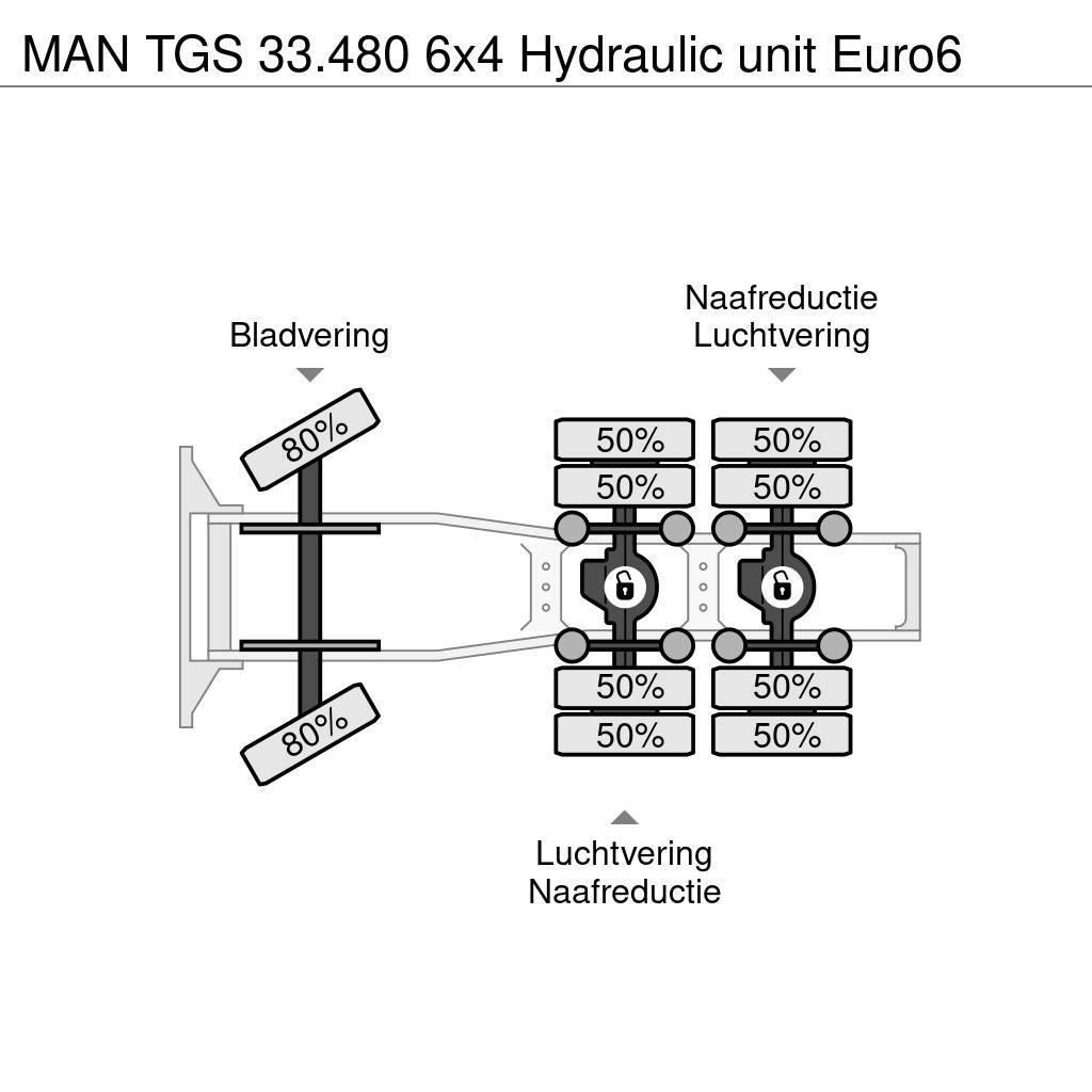 MAN TGS 33.480 6x4 Hydraulic unit Euro6 Vlačilci