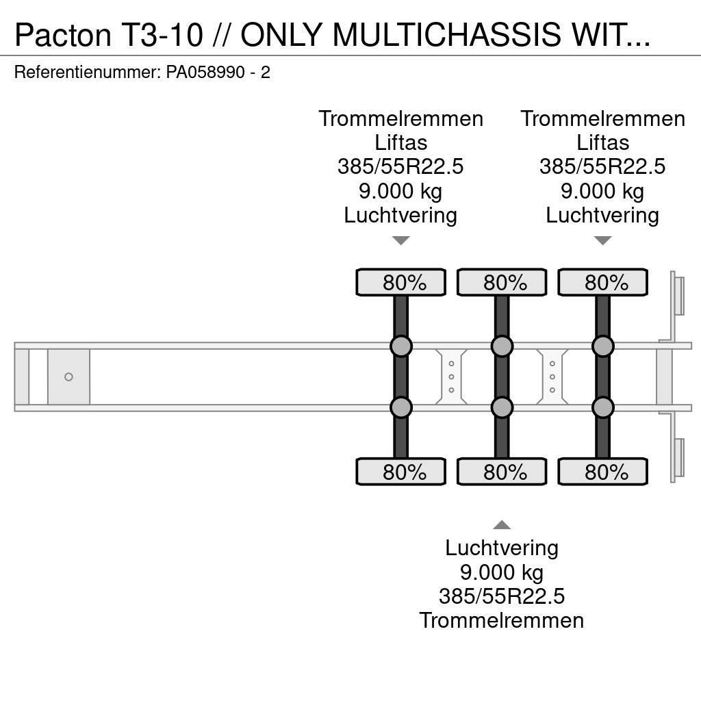 Pacton T3-10 // ONLY MULTICHASSIS WITHOUT REEFER 20,40,45 Kontejnerske polprikolice