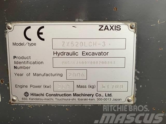 Hitachi ZX520LCH-3, low hours Bagri goseničarji